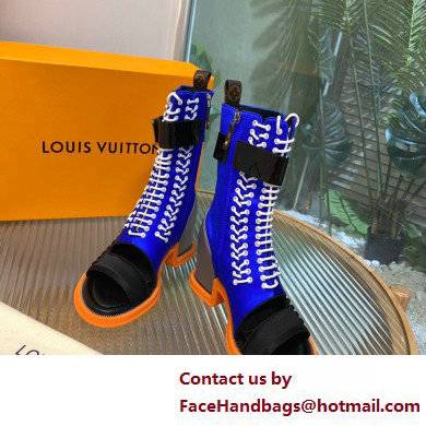 Louis Vuitton Satin Moonlight Half Boots Blue 2022