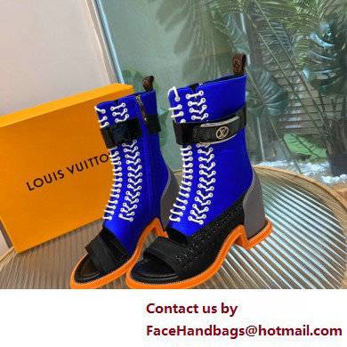 Louis Vuitton Satin Moonlight Half Boots Blue 2022