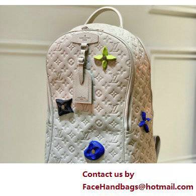 Louis Vuitton Taurillon Monogram leather Climbing Theme Ellipse Backpack Bag White