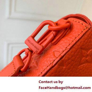 Louis Vuitton Taurillon Monogram leather S-Lock Vertical wearable wallet Bag Orange