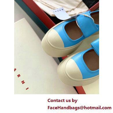 Marni leather Pablo Mary Jane Sneakers Blue 2022