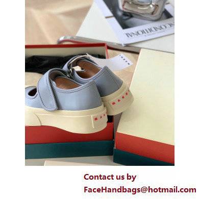 Marni leather Pablo Mary Jane Sneakers Gray 2022 - Click Image to Close