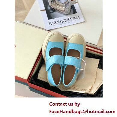 Marni leather Pablo Mary Jane Sneakers Light Blue 2022 - Click Image to Close
