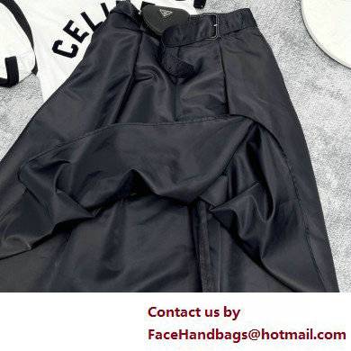 PRADA Re-Nylon circle skirt BLACK with a pouch 2022 - Click Image to Close