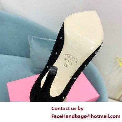Paris Texas Heel 9cm Holly embellished suede boots Black 2022