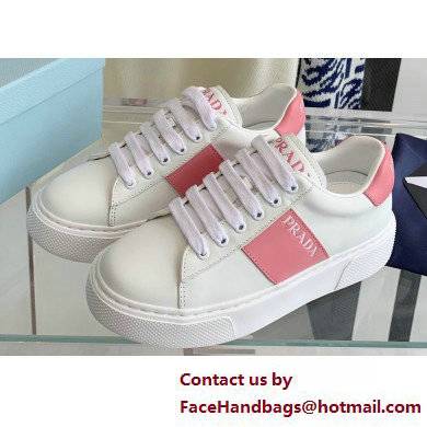 Prada Calfskin White Sneakers 02 2022 - Click Image to Close