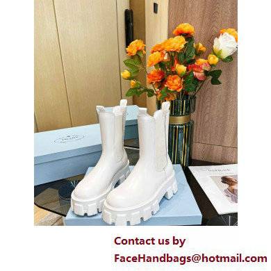 Prada Monolith Brushed leather boots 1U749M White 2022