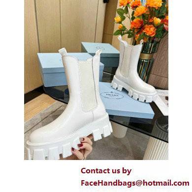 Prada Monolith Brushed leather boots 1U749M White 2022