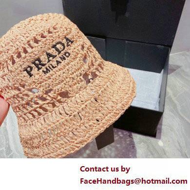 Prada Raffia Bucket Hat Beige - Click Image to Close