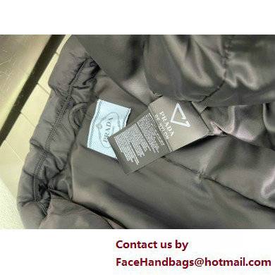 Prada Re-Nylon gabardine puffer jacket black 2022 - Click Image to Close