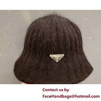 Prada Wool Bucket Hat Black - Click Image to Close