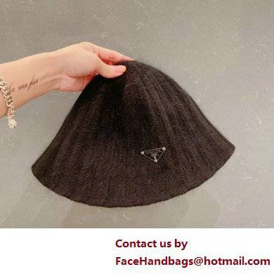 Prada Wool Bucket Hat Black - Click Image to Close