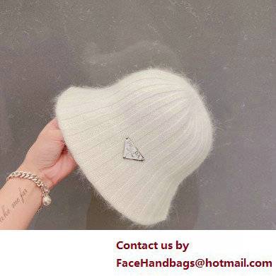 Prada Wool Bucket Hat White - Click Image to Close