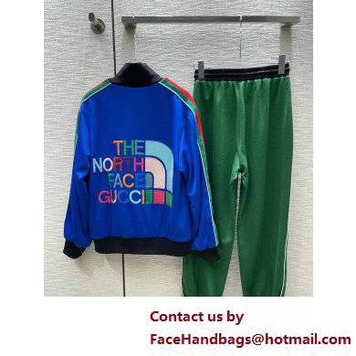 The North Face x Gucci Blue and multicolor cotton jacket and pants 2022 - Click Image to Close
