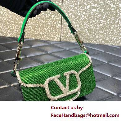 Valentino Garavani Loco embroidered small shoulder bag GREEN 2022 - Click Image to Close