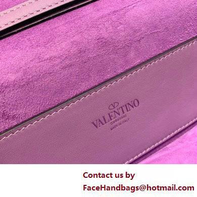 Valentino Garavani Loco embroidered small shoulder bag PURPLE 2022 - Click Image to Close