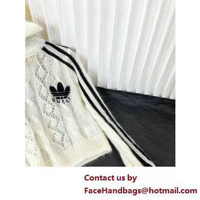 adidas x Gucci mohair knit sweater WHITE 2022 - Click Image to Close