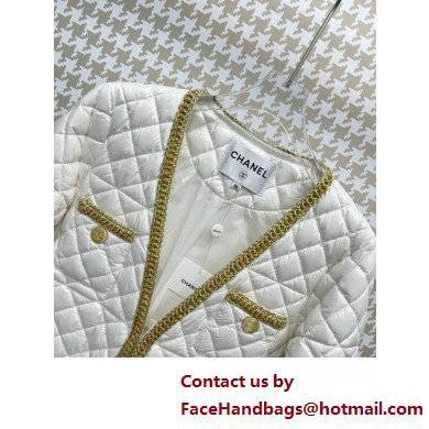 chanel white quilting Down Jacket 2022 - Click Image to Close