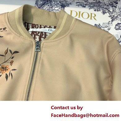 dior Beige Cotton Gabardine with Dior Jardin d'Hiver Motif Bomber Jacket 2022