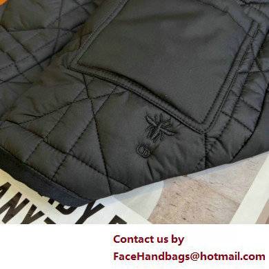 dior Black Quilted Technical Taffeta Macrocannage Jacket 2022 - Click Image to Close