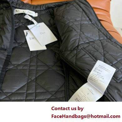 dior Black Quilted Technical Taffeta Macrocannage Jacket 2022 - Click Image to Close