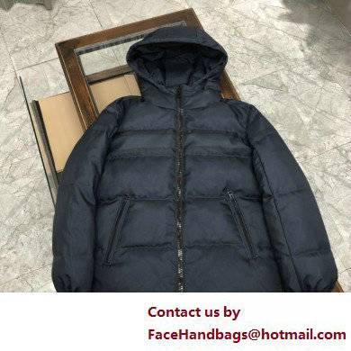 dior Blue and Ecru Dior Oblique Quilted Technical Taffeta Reversible Cropped Down Jacket 2022 - Click Image to Close