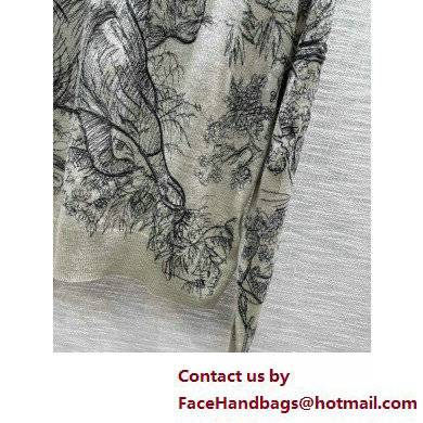 dior gray Technical Cashmere Knit with Toile de Jouy Motif Dioriviera Embroidered Sweater 2022 - Click Image to Close