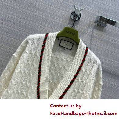 gucci Cotton cashmere cardigan white 2022 - Click Image to Close