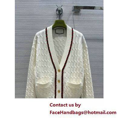 gucci Cotton cashmere cardigan white 2022 - Click Image to Close