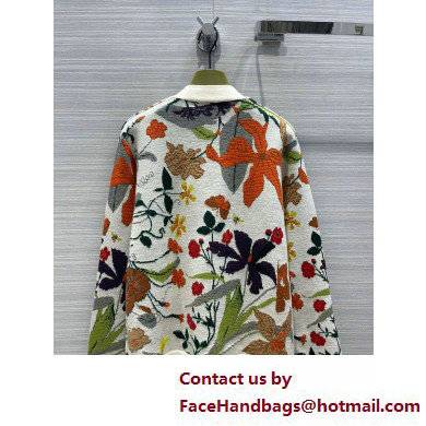 gucci Flora cotton wool cardigan white 2022 - Click Image to Close