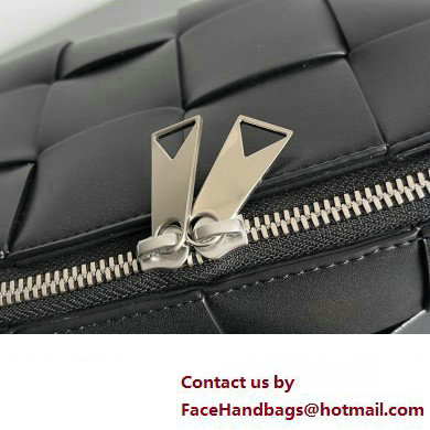 Bottega Veneta Cassette Small Intreccio leather Camera Bag Black/Green - Click Image to Close