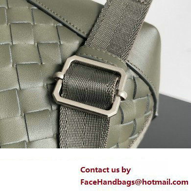 Bottega Veneta Intrecciato leather Backpack Bag Army Green
