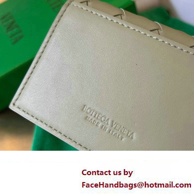Bottega Veneta Intrecciato leather Business Card Case 605720 Light Green