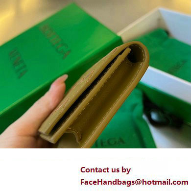 Bottega Veneta Intrecciato leather Business Card Case 605720 Olive Green