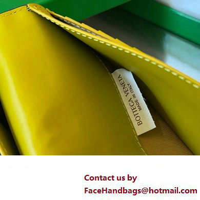 Bottega Veneta Intrecciato leather Long Wallet 676593 Dark Gray/Yellow
