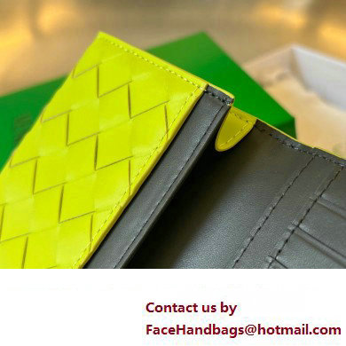 Bottega Veneta Intrecciato leather Long Wallet 676593 Kiwi Green