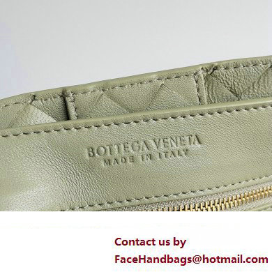 Bottega Veneta Intrecciato leather Medium Andiamo top handle Bag Light Green