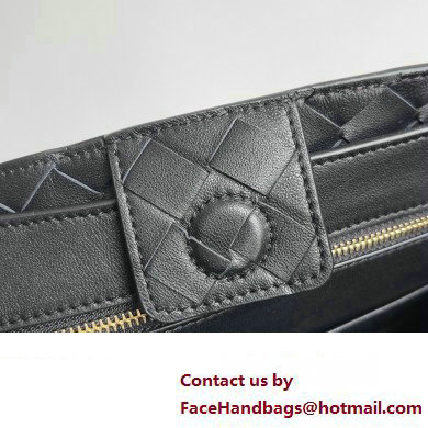 Bottega Veneta Intrecciato leather Small Andiamo top handle Bag Black
