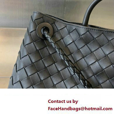 Bottega Veneta Intrecciato leather Small East/West Andiamo top handle Bag Black