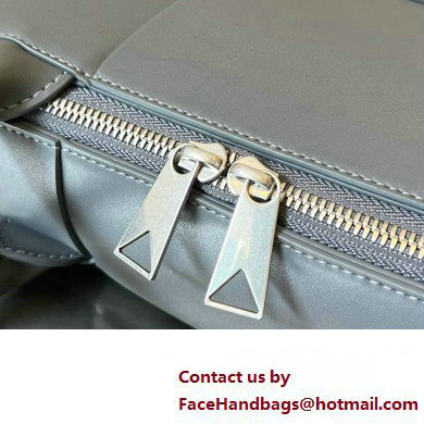 Bottega Veneta Intreccio leather Arco Briefcase Bag with detachable strap Gray