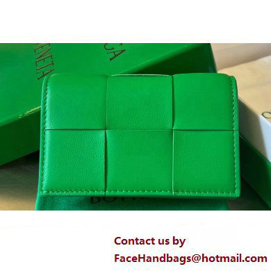 Bottega Veneta Intreccio leather Cassette Business Card Case 651396 Green
