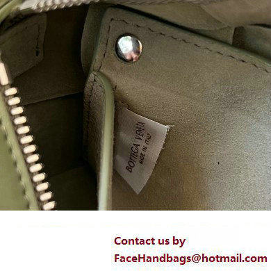 Bottega Veneta Intreccio leather Small Brick Cassette cross-body bag with adjustable strap 729251 Light Green