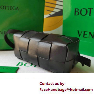 Bottega Veneta Intreccio leather Small Brick Cassette shoulder bag 729166 Black