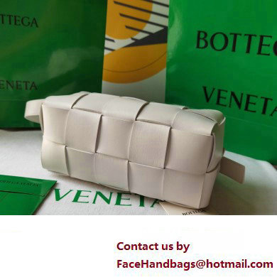 Bottega Veneta Intreccio leather Small Brick Cassette shoulder bag 729166 White
