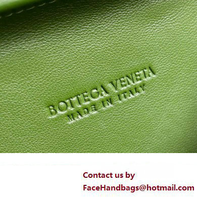 Bottega Veneta Knot On Strap Foulard intreccio leather minaudiere with strap Bag Dark Green - Click Image to Close
