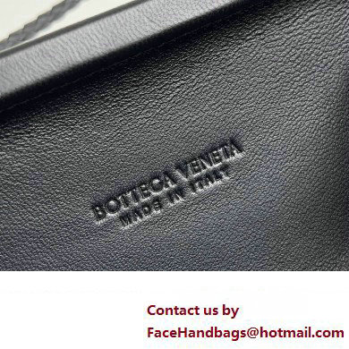 Bottega Veneta Knot On Strap Padded intreccio leather minaudiere with strap Bag Black