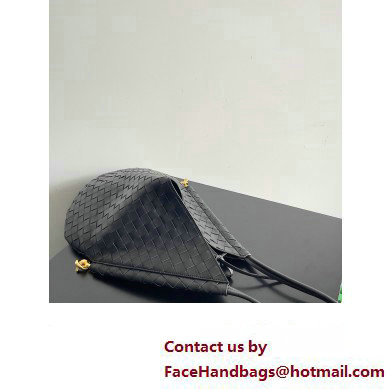 Bottega Veneta Large Solstice Intrecciato leather Shoulder Bag Black