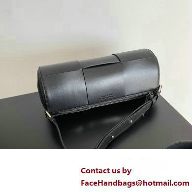 Bottega Veneta Medium Canette Intreccio leather cross-body Bag with adjustable strap Black