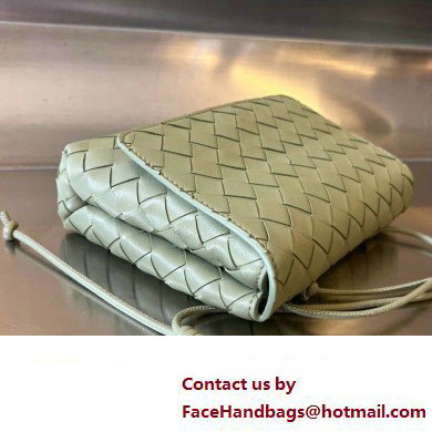 Bottega Veneta Mini Intrecciato leather Cross-Body Bag with adjustable sliding strap Light Green