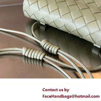 Bottega Veneta Mini Intrecciato leather Cross-Body Bag with adjustable sliding strap Light Green